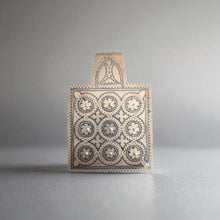 Load image into Gallery viewer, Antique Berber Silver Enamel Pendant: Moroccan Amulet Jewelry
