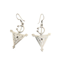 Load image into Gallery viewer, Berber Filigree Sterling Silver Dangle Earrings: Moroccan Jewelry
