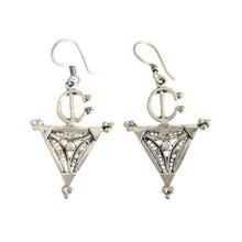 Load image into Gallery viewer, Berber Filigree Sterling Silver Dangle Earrings: Moroccan Jewelry