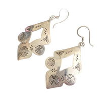Load image into Gallery viewer, Moroccan Berber Sterling Silver Dangle Earrings: Filigree 925