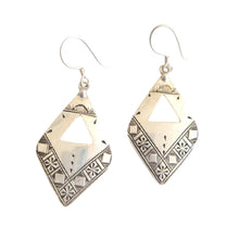 Load image into Gallery viewer, Berber Sterling Silver Dangle Earrings: Moroccan Filigree 925