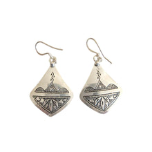 Load image into Gallery viewer, Moroccan Berber Sterling Silver Dangle Earrings: Filigree 925