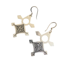 Load image into Gallery viewer, Moroccan Berber Sterling Silver Dangle Earrings: Filigree 925