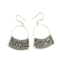 Load image into Gallery viewer, Moroccan Berber Sterling Silver Dangle Earrings: Filigree 925
