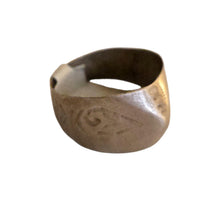 Load image into Gallery viewer, Antique Tuareg Silver Ring: Engraved Moroccan Tribal Jewelry, Size 9