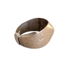 Load image into Gallery viewer, Antique Tuareg Silver Ring: Engraved Moroccan Tribal Jewelry, Size 9