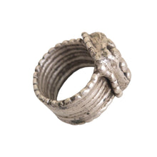 Load image into Gallery viewer, Antique Silver Ethiopian Tribal Ring, Size 6
