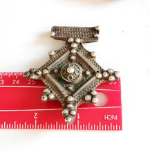 Load image into Gallery viewer, Moroccan Berber Old traditional silver cross pendant,Berber Talisman,Berber Jewelry,African Jewelry,Moroccan Jewelry,Berber Ethnic,