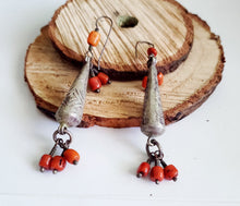 Load image into Gallery viewer, Moroccan Berber Filigree Sterling Silver Dangle Earrings silver 925,Filigree Jewelry ,sliver Earrings,Dangle & Drop Earrings,Tribal Earrings