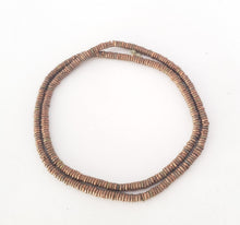 Load image into Gallery viewer, Antique Ethiopian 1 strand of Brass Heishi Anklet 1930s,collectible Brass,Ethnic Brass Beads ,Jewelry Supplies Beads