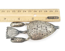 Load image into Gallery viewer, Rare antique Moroccan silver chased pendant, Berber Amulet,Berber Jewelry,African Jewelry,Charm Pendant,