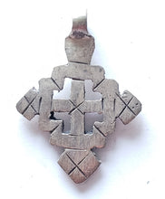 Load image into Gallery viewer, silver cross ,Coptic Cross ,Christian cross ,metal pendant, Ethiopian jewlry,Ethiopian Christian silver cross pendant