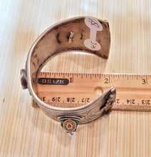 Load image into Gallery viewer, Antique SILVER Enamel Moroccan Berber Ida ou Nadif BRACELET,ethnic tribal,tribal bracelets,Moroccan jewelry,ethnic jewelry,Tuareg bracelets