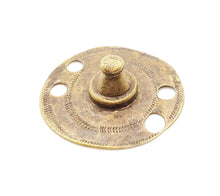 Load image into Gallery viewer, Antique Brass Shield Hair Ornament from Ethiopia tribal jewelry