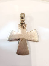 Load image into Gallery viewer, Antique Ethiopian Coptic Christian Cross Maria Theresa silver coin Pendant , Cross Pendant,Ethnic Tribal,Ethiopian Jewelry