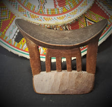 Load image into Gallery viewer, Antique Ethiopian Tribal Hand carved Headrest African Art Decor,African ,Art Décor,Home Décor, religious art