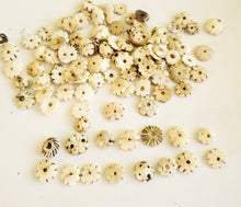 Load image into Gallery viewer, Old carved shell 1 Hair adornment/trade 13mm small beads Berber Mauritania ,Hand Crafted ,CONUS SHELL ,Ethnic Jewelry,Tribal Jewelry