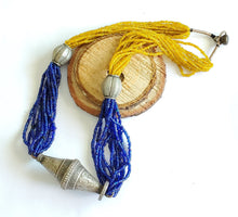 Load image into Gallery viewer, Antique Ethiopian silve amulet necklace with Venetian Trade Beads,thiopian necklace,Hand Crafted, Ethiopian Telsum,Silver, Pendants Necklace