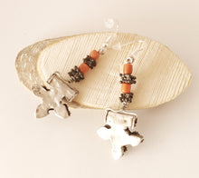 Load image into Gallery viewer, Antique Moroccan Old Berber cross Silver coral Earrings ,Ethnic Tribal,sliver Earrings,Dangle & Drop Earrings,Tribal Jewelry,