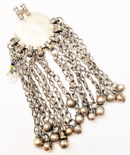 Load image into Gallery viewer, Antique Silver Afghan Kuchi Pendant with Bells tribal jewelryHand Crafted Silver,Pendants Necklace,Ethnic Jewelry,Tribal Jewelry