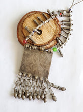 Load image into Gallery viewer, Antique Ethiopian silver amulet Phallic Pendants Glass Beads necklace,Hand Crafted, Ethiopian Telsum,african Silver, ethiopian jewelry