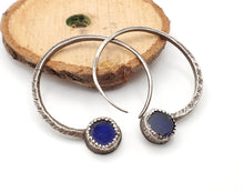 Load image into Gallery viewer, Traditional Old Silver Tuareg hoop earrings Ethnic Tribal,Ethnic Jewelry,sliver Earrings,Dangle & Drop Earrings,Tribal Jewelry,