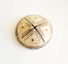 Load image into Gallery viewer, Old carved shell 1 XLarge Hair adornment/trade beads Berber Mauritania ,Hand Crafted ,CONUS SHELL ,Ethnic Jewelry,Tribal Jewelry