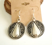 Load image into Gallery viewer, Moroccan Berber Filigree Sterling Silver Dangle Earrings silver 925,Berber Jewelry,sliver Earrings,Dangle & Drop Earrings,