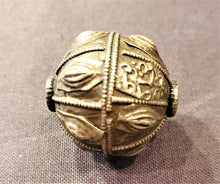 Load image into Gallery viewer, 1 Old silver granulation hallmarked Globe beads from Yemen circa 1930s,Bedouin tribal Silver,Ethnic Jewelry