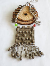 Load image into Gallery viewer, Antique Ethiopian silver amulet Phallic Pendants Glass Beads necklace,Hand Crafted, Ethiopian Telsum,african Silver, ethiopian jewelry