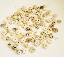 Load image into Gallery viewer, Old carved shell 1 Hair adornment/trade 13mm small beads Berber Mauritania ,Hand Crafted ,CONUS SHELL ,Ethnic Jewelry,Tribal Jewelry