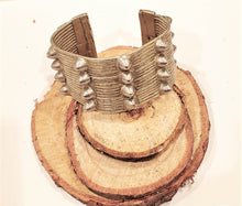 Load image into Gallery viewer, Antique Ethiopian Silver, Cuff BRACELET, chunky bracelet, large round ,Ethnic Tribal cuff, Antique ,Boho jewelry , Ethnic, East African