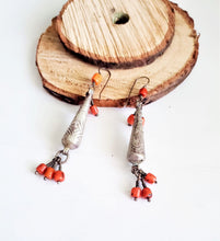 Load image into Gallery viewer, Moroccan Berber Filigree Sterling Silver Dangle Earrings silver 925,Filigree Jewelry ,sliver Earrings,Dangle & Drop Earrings,Tribal Earrings