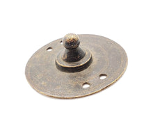 Load image into Gallery viewer, Antique Brass Shield Hair Ornament from Ethiopia tribal jewelry