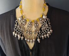 Load image into Gallery viewer, Antique Ethiopian silver wedding granulate fillegrain Argobba necklace 20th,African Necklace,Tribal Jewelry,Royal Jewels,Ethiopian necklace