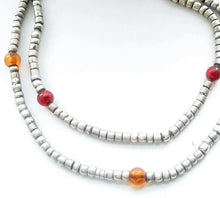 Load image into Gallery viewer, Antique Ethiopian strand of medium Heishi Silver Beads,African Necklace,Tribal Jewelry,Royal Jewels,Ethiopian necklace