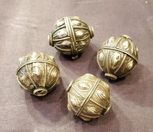Load image into Gallery viewer, 1 Old silver granulation hallmarked Globe beads from Yemen circa 1930s,Bedouin tribal Silver,Ethnic Jewelry