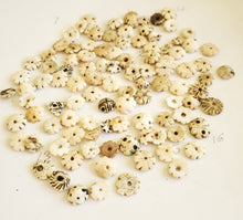 Load image into Gallery viewer, Old carved shell 1 Hair adornment/trade 13mm small beads Berber Mauritania ,Hand Crafted ,CONUS SHELL ,Ethnic Jewelry,Tribal Jewelry