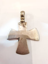Load image into Gallery viewer, Antique Ethiopian Coptic Christian Cross Maria Theresa silver coin Pendant , Cross Pendant,Ethnic Tribal,Ethiopian Jewelry