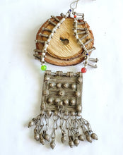 Load image into Gallery viewer, Antique Ethiopian silver amulet Phallic Pendants Glass Beads necklace,Hand Crafted, Ethiopian Telsum,african Silver, ethiopian jewelry