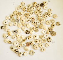 Load image into Gallery viewer, Old carved shell 1 Hair adornment/trade 13mm small beads Berber Mauritania ,Hand Crafted ,CONUS SHELL ,Ethnic Jewelry,Tribal Jewelry