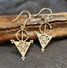 Load image into Gallery viewer, Moroccan Berber Filigree Fibula Earrings sterling silver 925 ,Ethnic Jewelry,sliver Earrings,Dangle & Drop Earrings,Tribal Jewelry,
