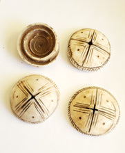 Load image into Gallery viewer, Old carved shell 1 XLarge Hair adornment/trade beads Berber Mauritania ,Hand Crafted ,CONUS SHELL ,Ethnic Jewelry,Tribal Jewelry