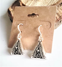 Load image into Gallery viewer, Moroccan Berber Filigree Sterling Silver Dangle Earrings silver 925,Berber Jewelry,sliver Earrings,Dangle & Drop Earrings,