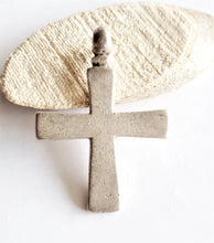 Load image into Gallery viewer, Antique Silver Ethiopian Orthodox Coptic Cross pendant,Maria Theresa ,silver coin, Cross Pendant,Ethnic Tribal,Handmade Jewelry