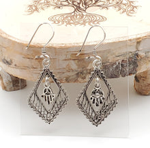 Load image into Gallery viewer, Moroccan Berber Filigree Sterling Silver Dangle Earrings silver 925,Berber Jewelry,sliver Earrings,Dangle & Drop