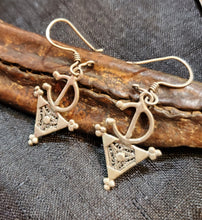 Load image into Gallery viewer, Moroccan Berber Filigree Fibula Earrings sterling silver 925 ,Ethnic Jewelry,sliver Earrings,Dangle & Drop Earrings,Tribal Jewelry,