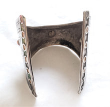 Load image into Gallery viewer, Antique SILVER Enamel Moroccan Berber Ida ou Nadif BRACELET,ethnic tribal,tribal bracelets,Moroccan jewelry,ethnic jewelry,Tuareg bracelets