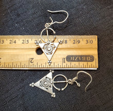 Load image into Gallery viewer, Moroccan Berber Filigree Fibula Earrings sterling silver 925 ,Ethnic Jewelry,sliver Earrings,Dangle & Drop Earrings,Tribal Jewelry,