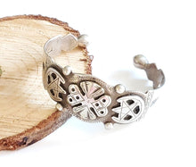 Load image into Gallery viewer, Antique Moroccan Tuareg 925 silver anklets cuff bracelet, ethnic tribal, tribal bracelets,Moroccan jewelry,ethnic jewelry,Tuareg bracelets